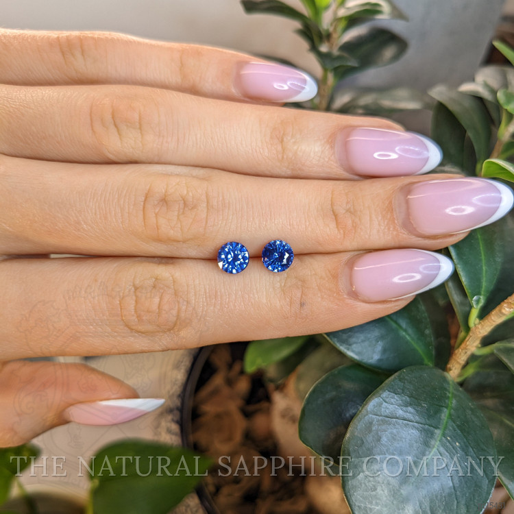 2.44 Ct.Tw. Blue Sapphire Pair from Ceylon (Sri Lanka)