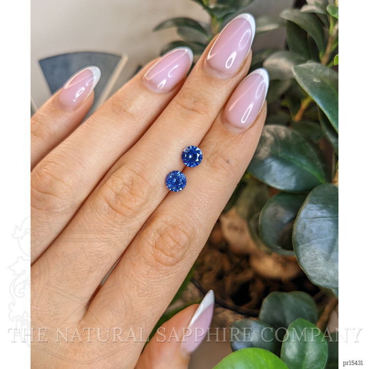 2.44 Ct.Tw. Blue Sapphire Pair from Ceylon (Sri Lanka)