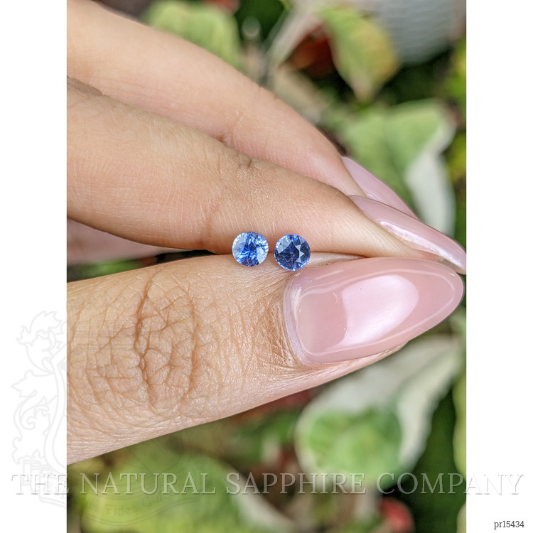 0.53 Ct.Tw. Blue Sapphire Pair from Ceylon (Sri Lanka)
