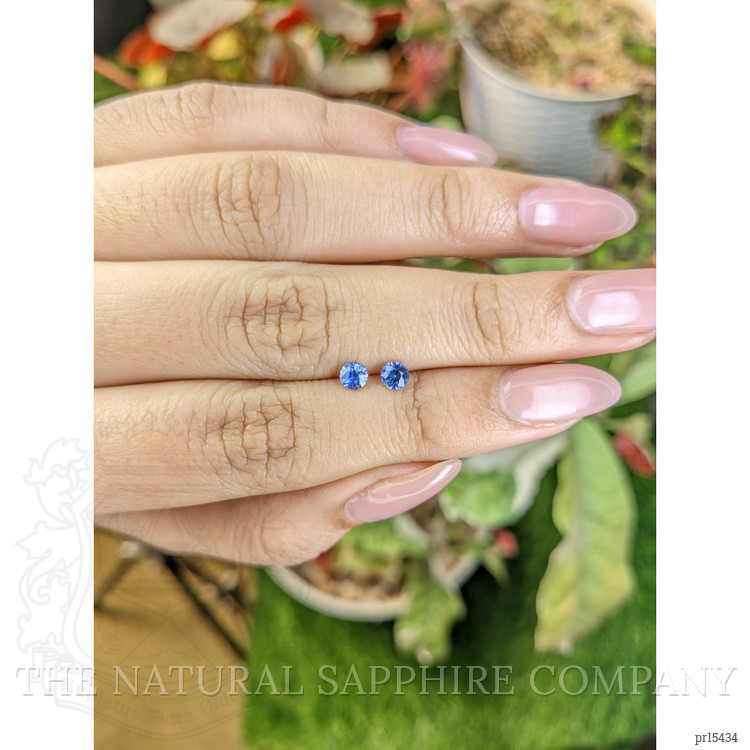 0.53 Ct.Tw. Blue Sapphire Pair from Ceylon (Sri Lanka)
