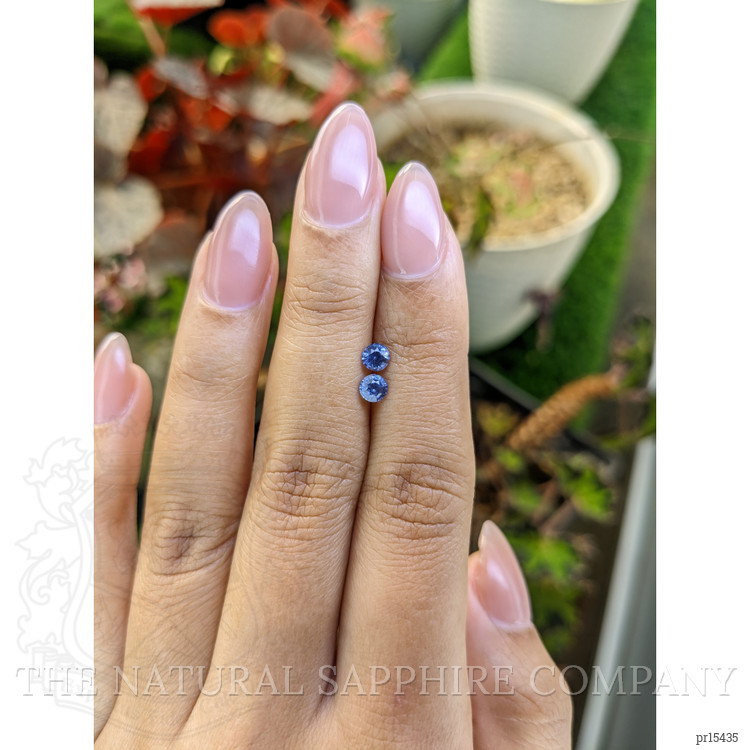 0.69 Ct.Tw. Blue Sapphire Pair from Ceylon (Sri Lanka)