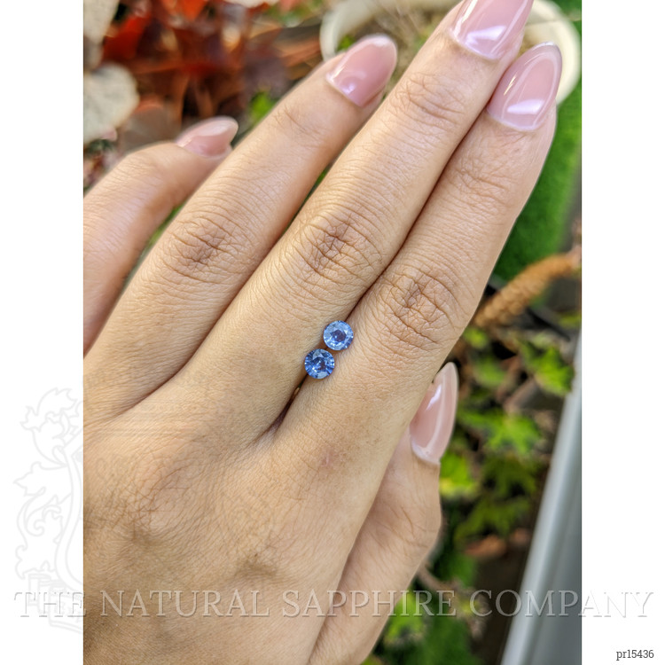 0.82 Ct.Tw. Blue Sapphire Pair from Ceylon (Sri Lanka)