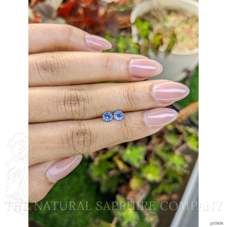 0.82 Ct.Tw. Blue Sapphire Pair from Ceylon (Sri Lanka)