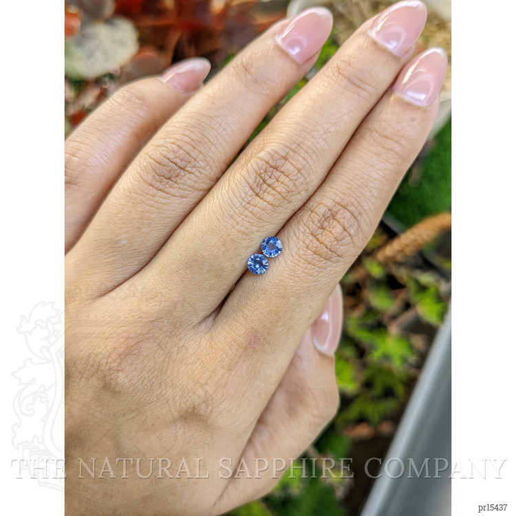0.64 Ct.Tw. Blue Sapphire Pair from Ceylon (Sri Lanka)