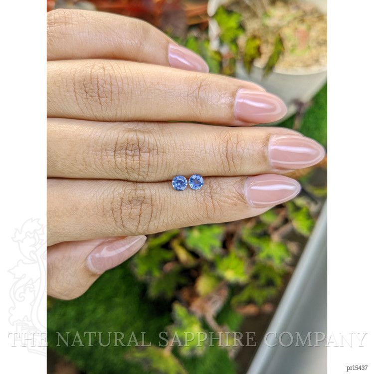0.64 Ct.Tw. Blue Sapphire Pair from Ceylon (Sri Lanka)