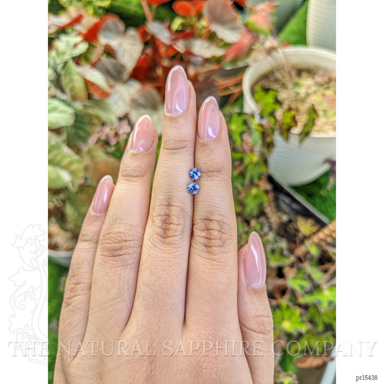 0.66 Ct.Tw. Blue Sapphire Pair from Ceylon (Sri Lanka)