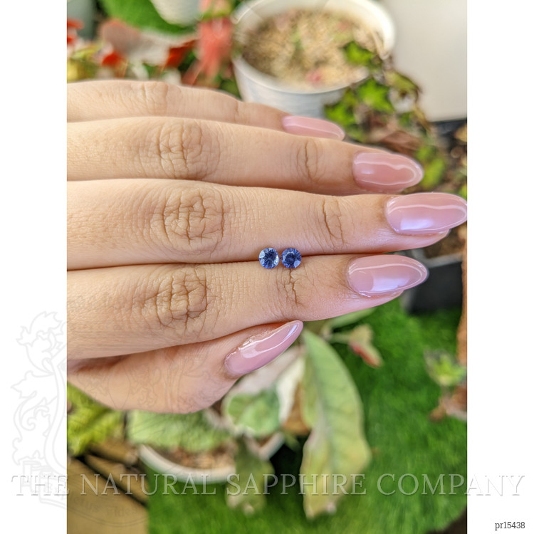 0.66 Ct.Tw. Blue Sapphire Pair from Ceylon (Sri Lanka)