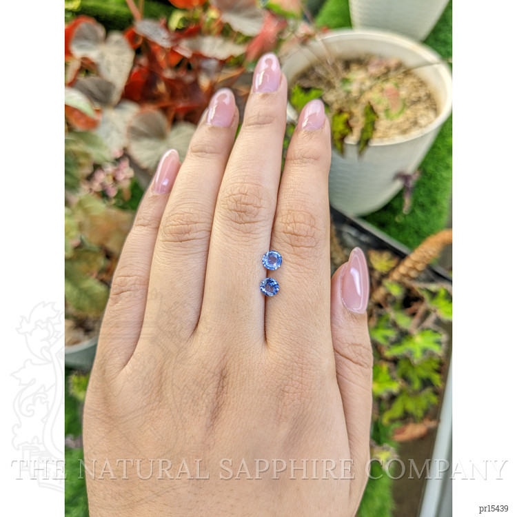 1.08 Ct.Tw. Blue Sapphire Pair from Ceylon (Sri Lanka)