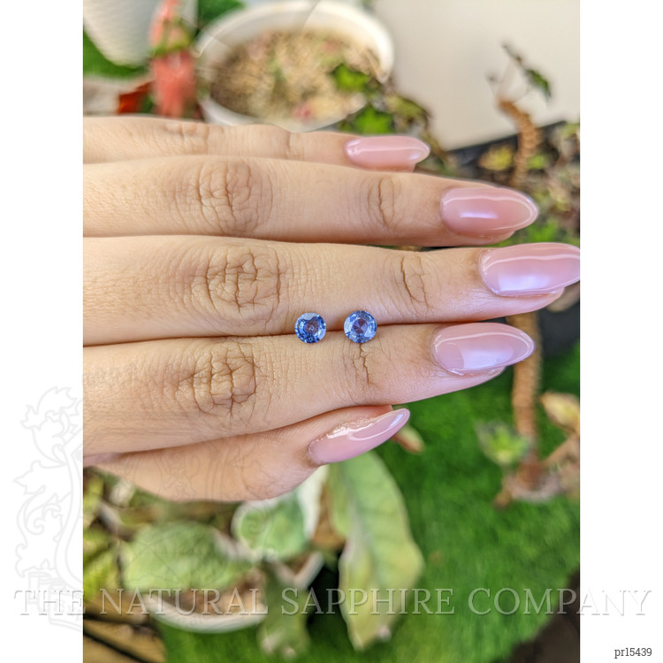 1.08 Ct.Tw. Blue Sapphire Pair from Ceylon (Sri Lanka)