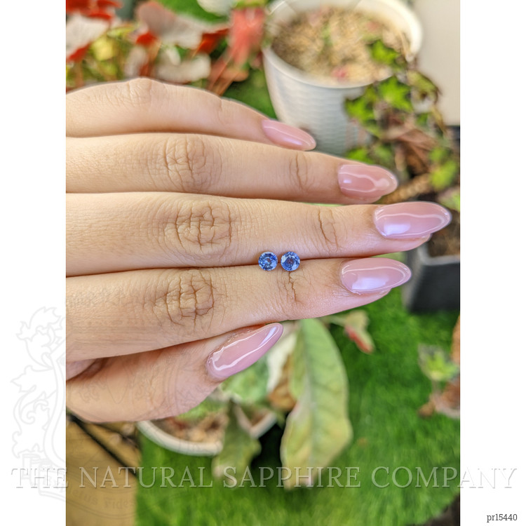 0.68 Ct.Tw. Blue Sapphire Pair from Ceylon (Sri Lanka)