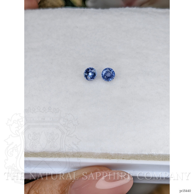 0.68 Ct.Tw. Blue Sapphire Pair from Ceylon (Sri Lanka)