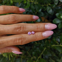 1.11&nbsp;Ct.Tw.Total Carat Weight Pink Sapphire Pair from Ceylon (Sri Lanka) Life Style