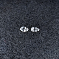 0.55&nbsp;Ct.Tw.Total Carat Weight White Sapphire Pair from Ceylon (Sri Lanka) Life Style