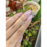 0.55&nbsp;Ct.Tw.Total Carat Weight White Sapphire Pair from Ceylon (Sri Lanka) Life Style