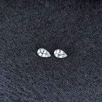 0.56&nbsp;Ct.Tw.Total Carat Weight White Sapphire Pair from Ceylon (Sri Lanka) Life Style