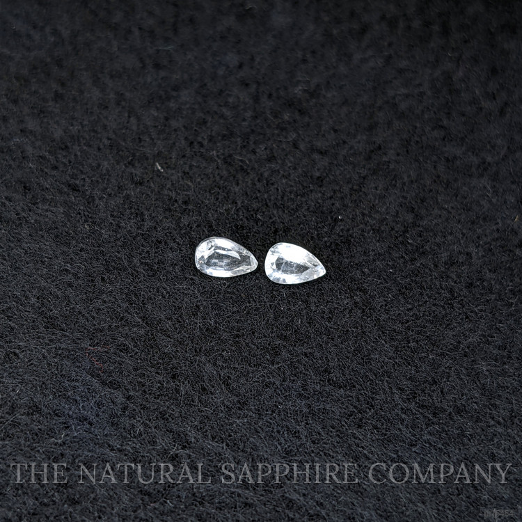 0.54 Ct.Tw. White Sapphire Pair from Ceylon (Sri Lanka)