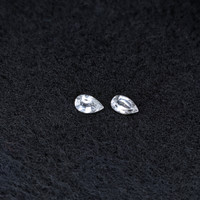 0.52&nbsp;Ct.Tw.Total Carat Weight White Sapphire Pair from Ceylon (Sri Lanka) Life Style