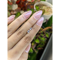 0.53&nbsp;Ct.Tw.Total Carat Weight White Sapphire Pair from Ceylon (Sri Lanka) Life Style