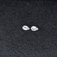 0.53&nbsp;Ct.Tw.Total Carat Weight White Sapphire Pair from Ceylon (Sri Lanka) Life Style