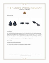 1.83 Ct.Tw.Total Carat Weight Blue Sapphire Pair from Ceylon (Sri Lanka) Appraisal