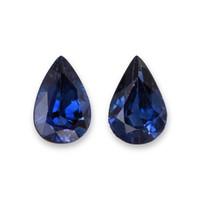 1.07&nbsp;Ct.Tw.Total Carat Weight Blue Sapphire Pair from Ceylon (Sri Lanka) Video
