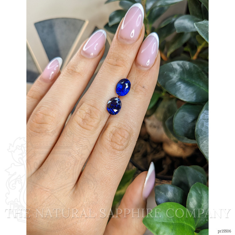 6.00 Ct.Tw. Blue Sapphire Pair from Ceylon (Sri Lanka)