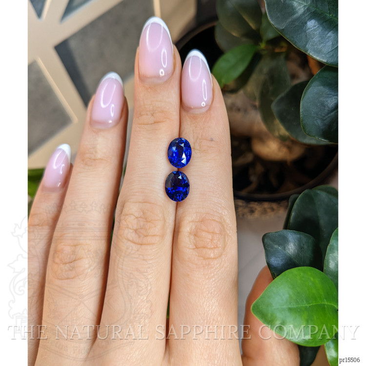 6.00 Ct.Tw. Blue Sapphire Pair from Ceylon (Sri Lanka)