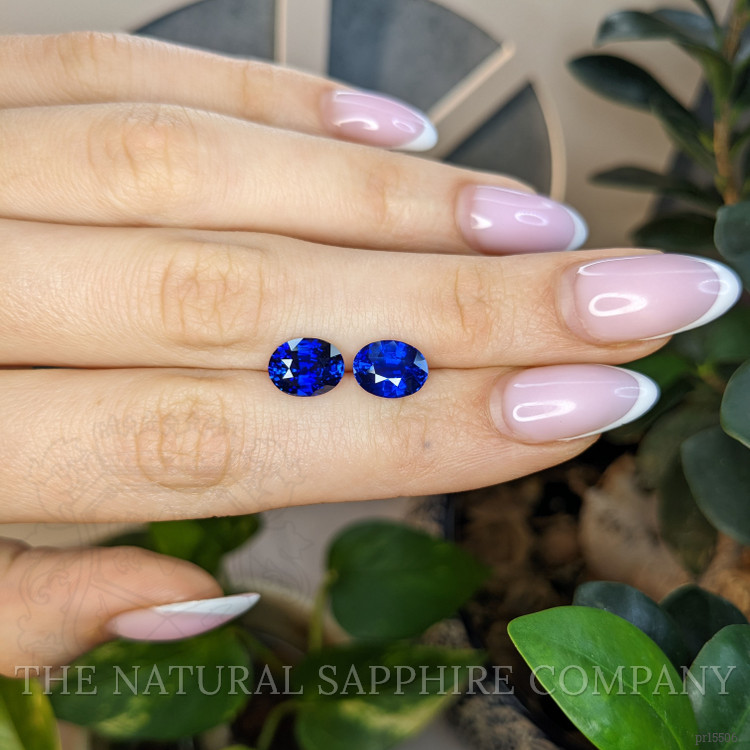 6.00 Ct.Tw. Blue Sapphire Pair from Ceylon (Sri Lanka)