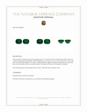 5.39 Ct.Tw.Total Carat Weight Emerald Pair from Zambia Appraisal