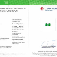 4.39 Ct.Tw.Total Carat Weight Emerald Pair from Afghanistan Scan Report