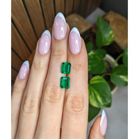 4.39 Ct.Tw.Total Carat Weight Emerald Pair from Afghanistan Life Style