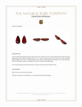 6.26&nbsp;Ct.Tw.Total Carat Weight Ruby Pair from Mozambique Appraisal