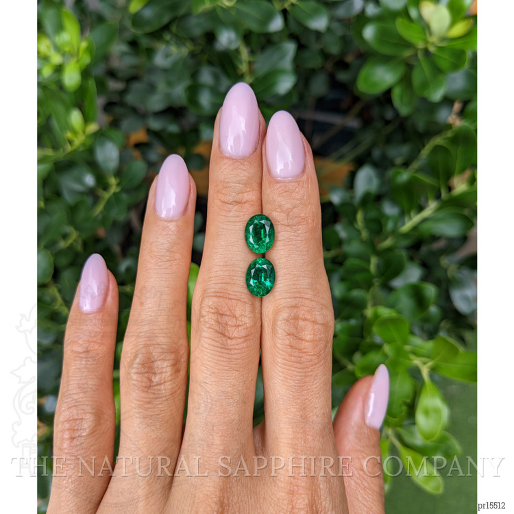 4.05 Ct.Tw. Emerald Pair from Zambia