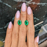 5.02&nbsp;Ct.Tw.Total Carat Weight Emerald Pair from Zambia Life Style