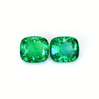 5.85 Ct.Tw.Total Carat Weight Emerald Pair from Zambia Video