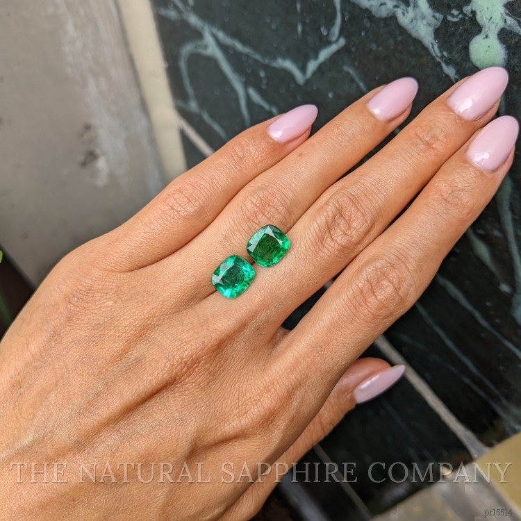 5.85 Ct.Tw. Emerald Pair from Zambia