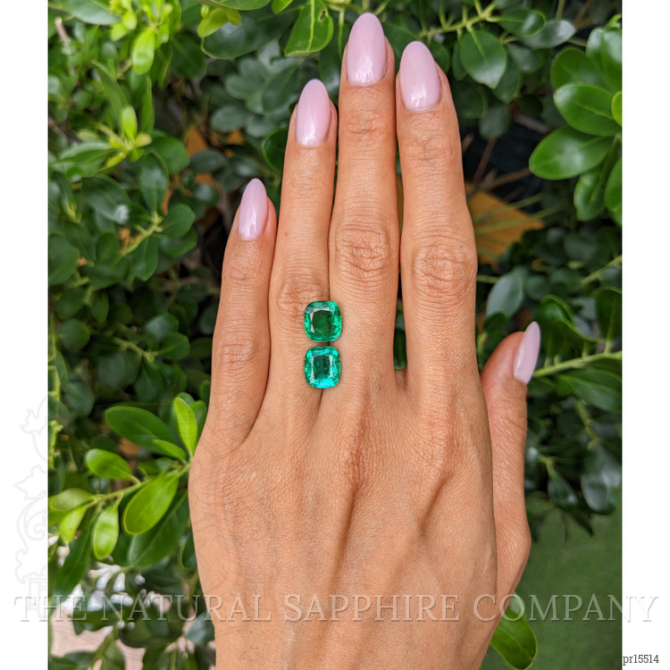 5.85 Ct.Tw. Emerald Pair from Zambia