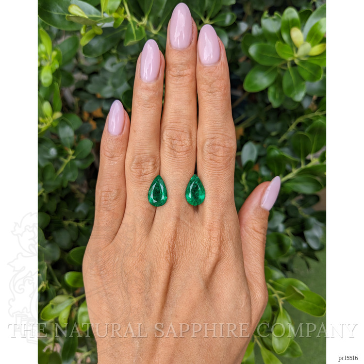 6.42 Ct.Tw. Emerald Pair from Zambia
