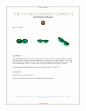 6.49 Ct.Tw.Total Carat Weight Emerald Pair from Zambia Appraisal