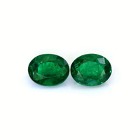 6.49 Ct.Tw.Total Carat Weight Emerald Pair from Zambia Video