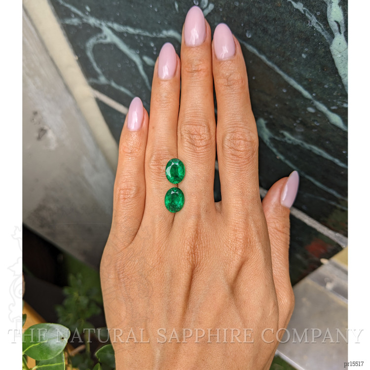 6.49 Ct.Tw. Emerald Pair from Zambia