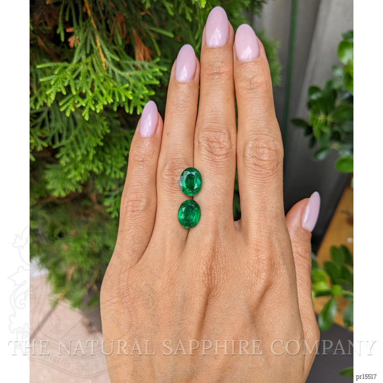 6.49 Ct.Tw. Emerald Pair from Zambia