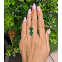 6.49 Ct.Tw.Total Carat Weight Emerald Pair from Zambia Life Style