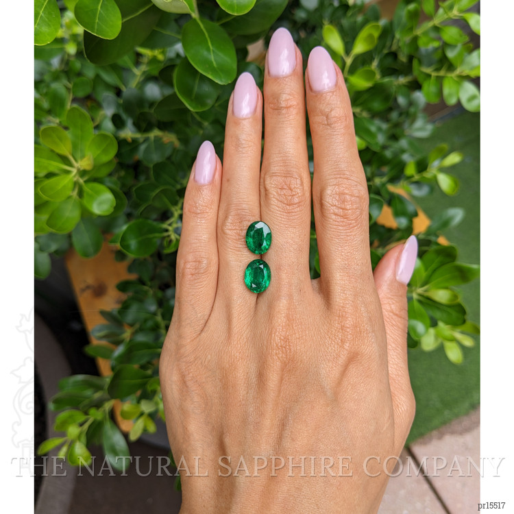 6.49 Ct.Tw. Emerald Pair from Zambia