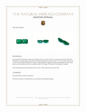 6.72&nbsp;Ct.Tw.Total Carat Weight Emerald Pair from Zambia Appraisal