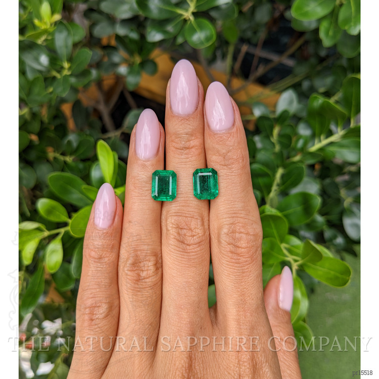 6.72 Ct.Tw. Emerald Pair from Zambia