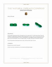 7.42&nbsp;Ct.Tw.Total Carat Weight Emerald Pair from Zambia Appraisal