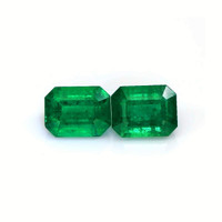 7.42 Ct.Tw.Total Carat Weight Emerald Pair from Zambia Video