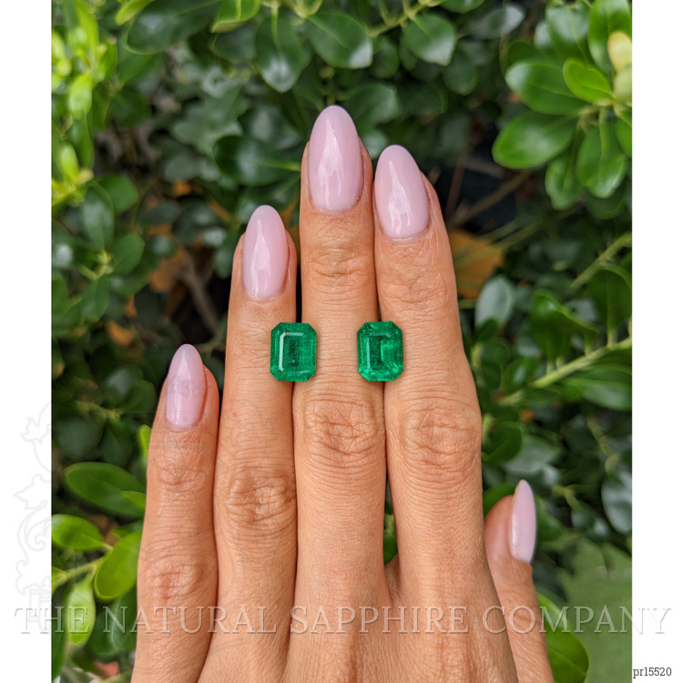 7.42 Ct.Tw. Emerald Pair from Zambia