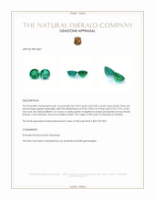 7.89 Ct.Tw.Total Carat Weight Emerald Pair from Zambia Appraisal